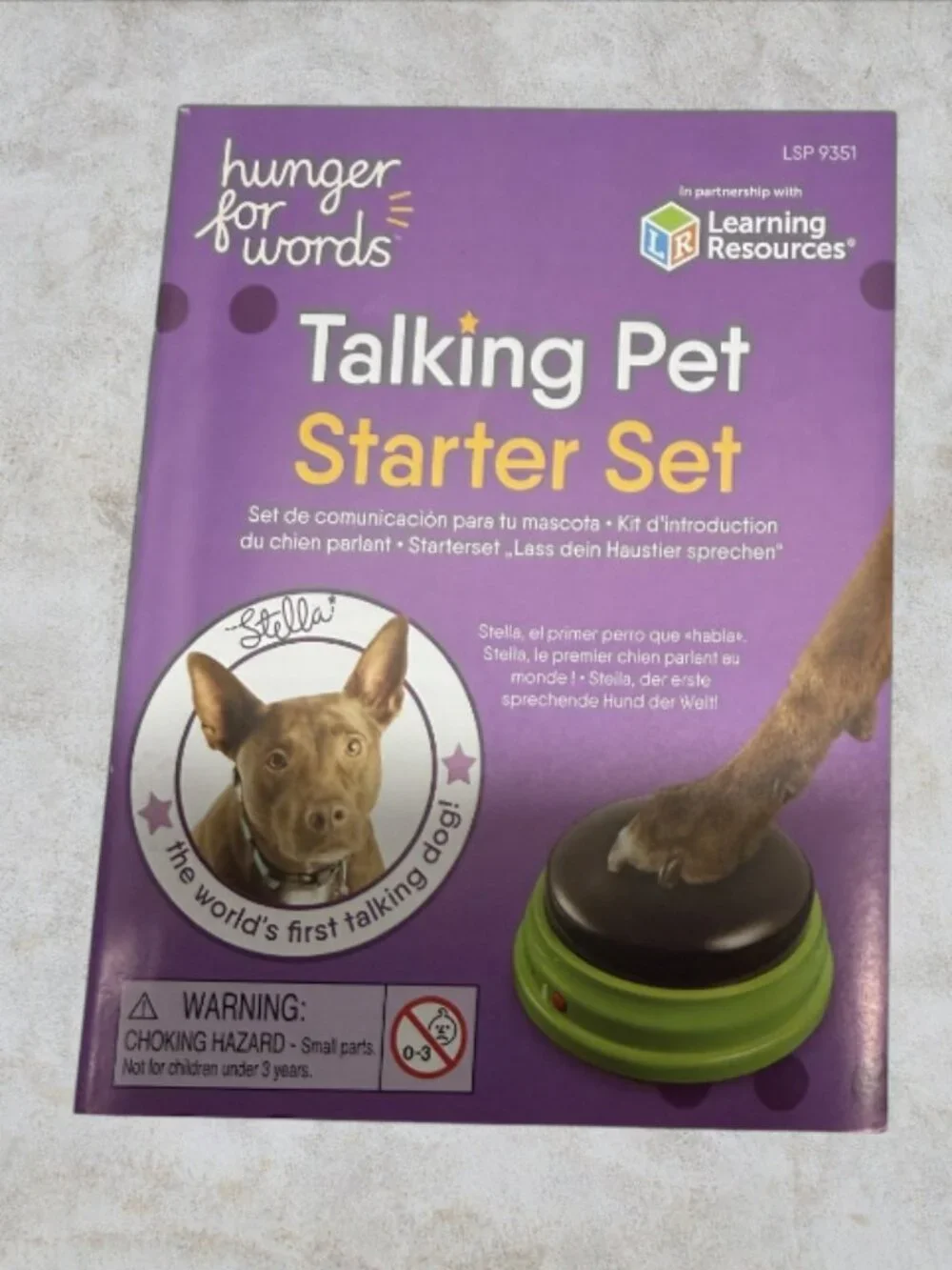 HUNGRY FOR WORDS -- Talking Pet Starter Set, 4 Buttons, Detailed Instructions